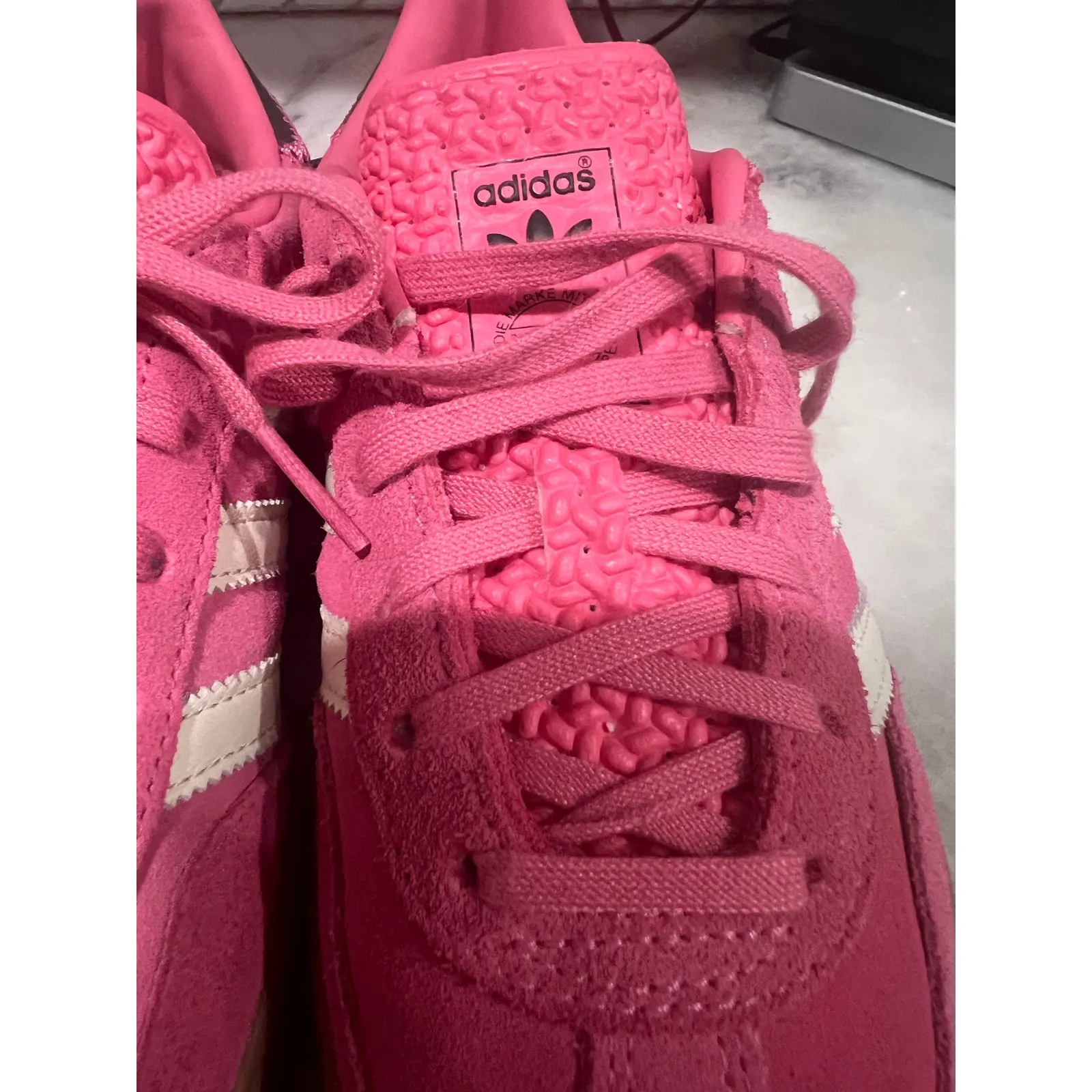 Adidas Gazelle Indoor Women’s 6 Pink White Gum Sole Sneakers IG0670 Retro Casual - Image 3