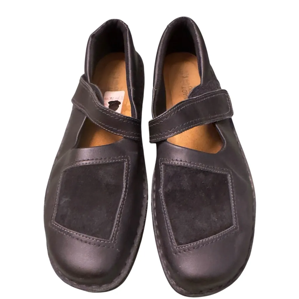 Naot Kirei Mary Jane Comfort Shoes Black Leather Suede Combo EU 42 US 11 Fall 25 - Image 3