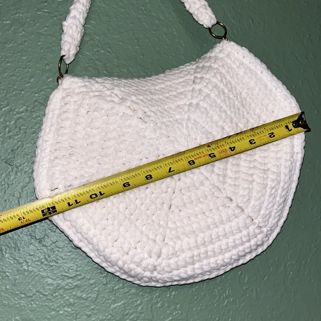 Vintage handmade crocheted Grandma purse - Image 6