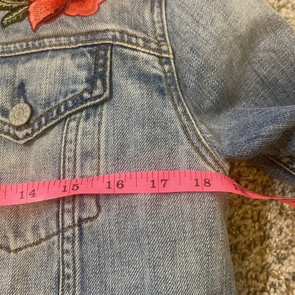 Rails Ramsey fur denim embroidered jacket medium - Image 13