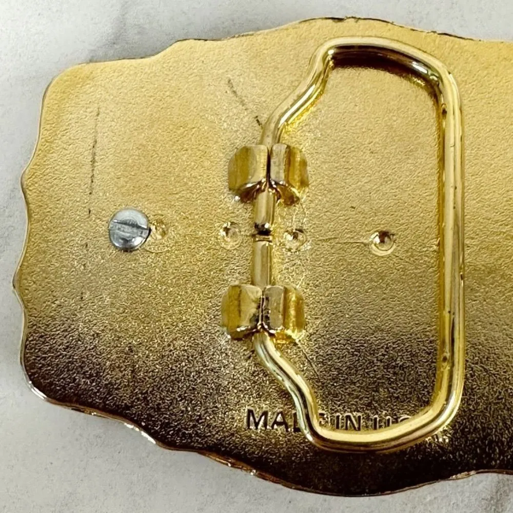 Vintage Cabochon Centerpiece Western Belt Buckle Made in USA - Image 6