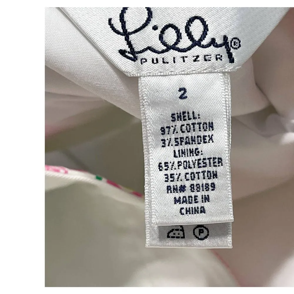 Lilly Kiki Pleated Skirt Knee Length‎ White Midi Tennis Label White Size 2 - Image 2