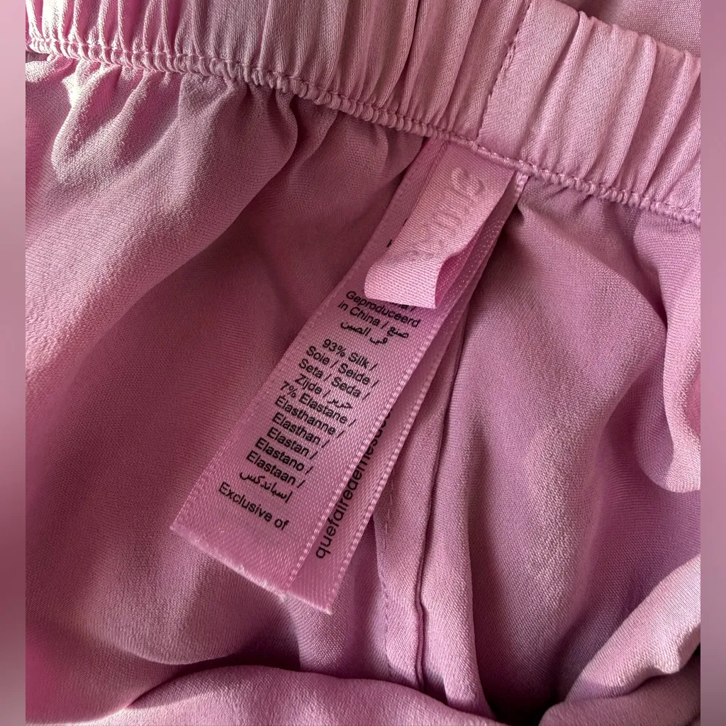 Skims Lavender Silk Lounge Pants, Size Large - Image 5