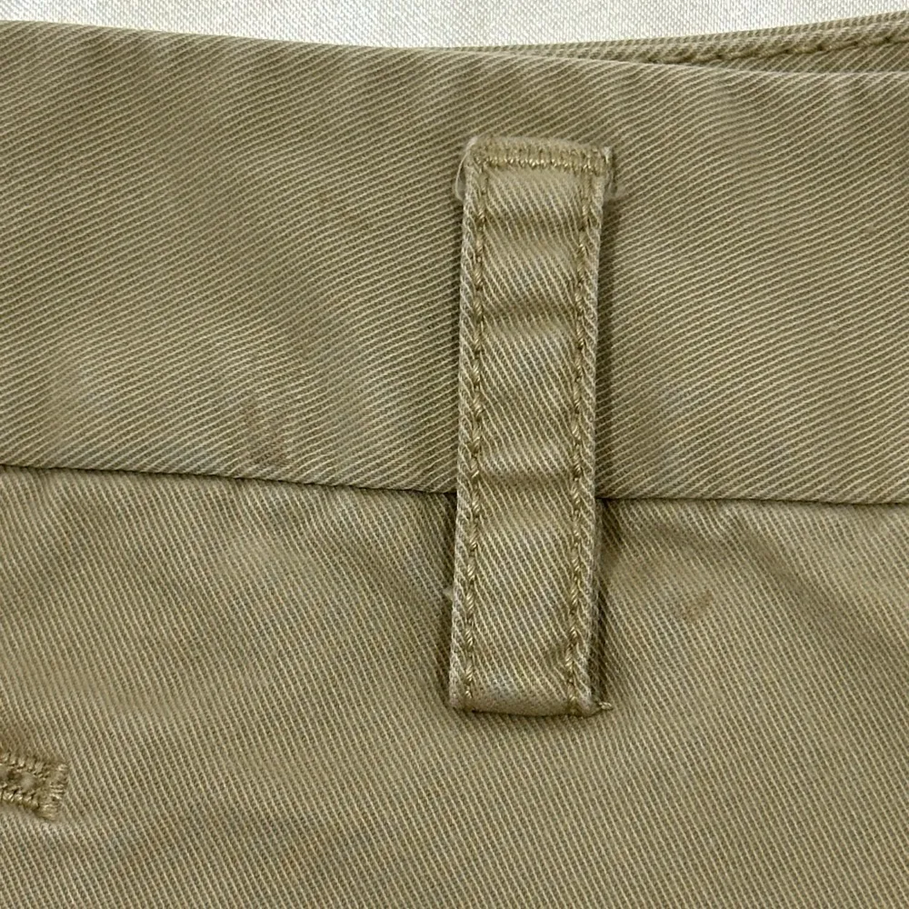 Vintage Juicy Couture Y2K Tan Khaki Mini Shorts Low Rise Buttons Size 4 Sailor - Image 9