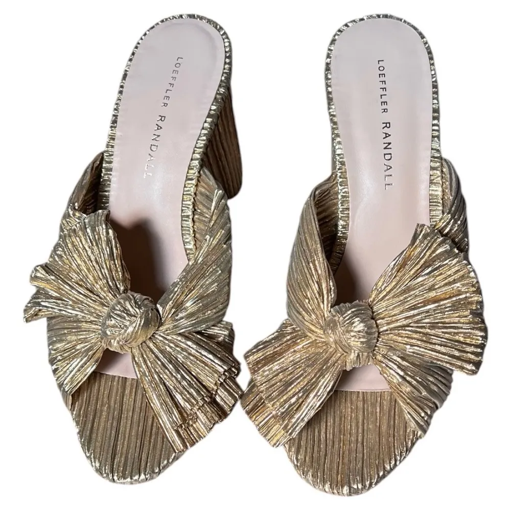 NIB  Gold Penny Knot Mules Size 7.5 - Image 10