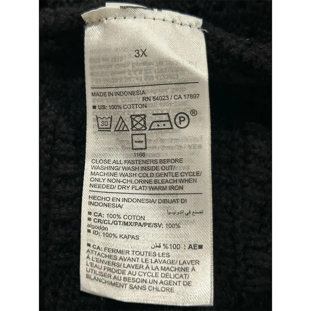 Old Navy Knit Tank Blouse 3X Black Tie Front Sweater Tank Top Sleeveless NWT - Image 6