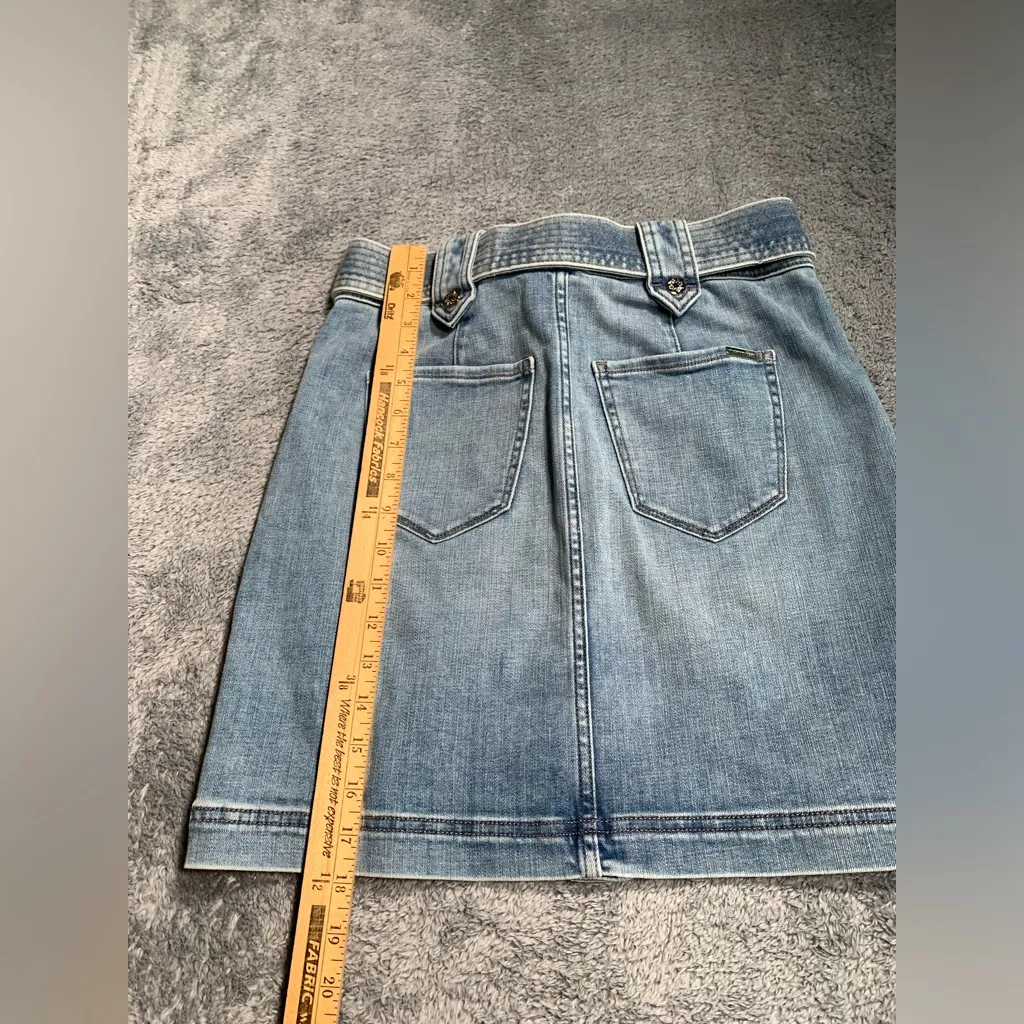 White House black market Denim Button-Front Skirt 2 - Image 8