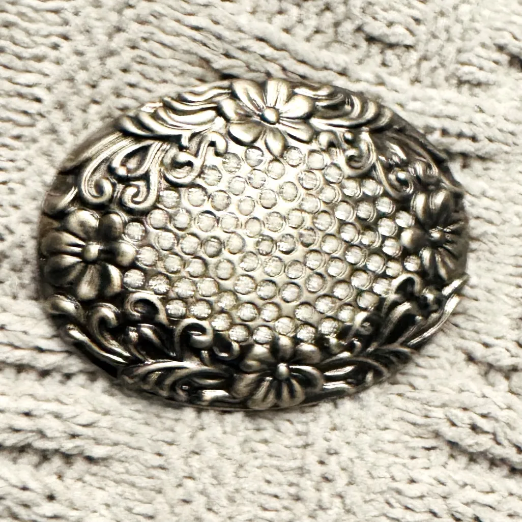 Silver VINTAGE Rhinestone Belt Buckle - Image 3