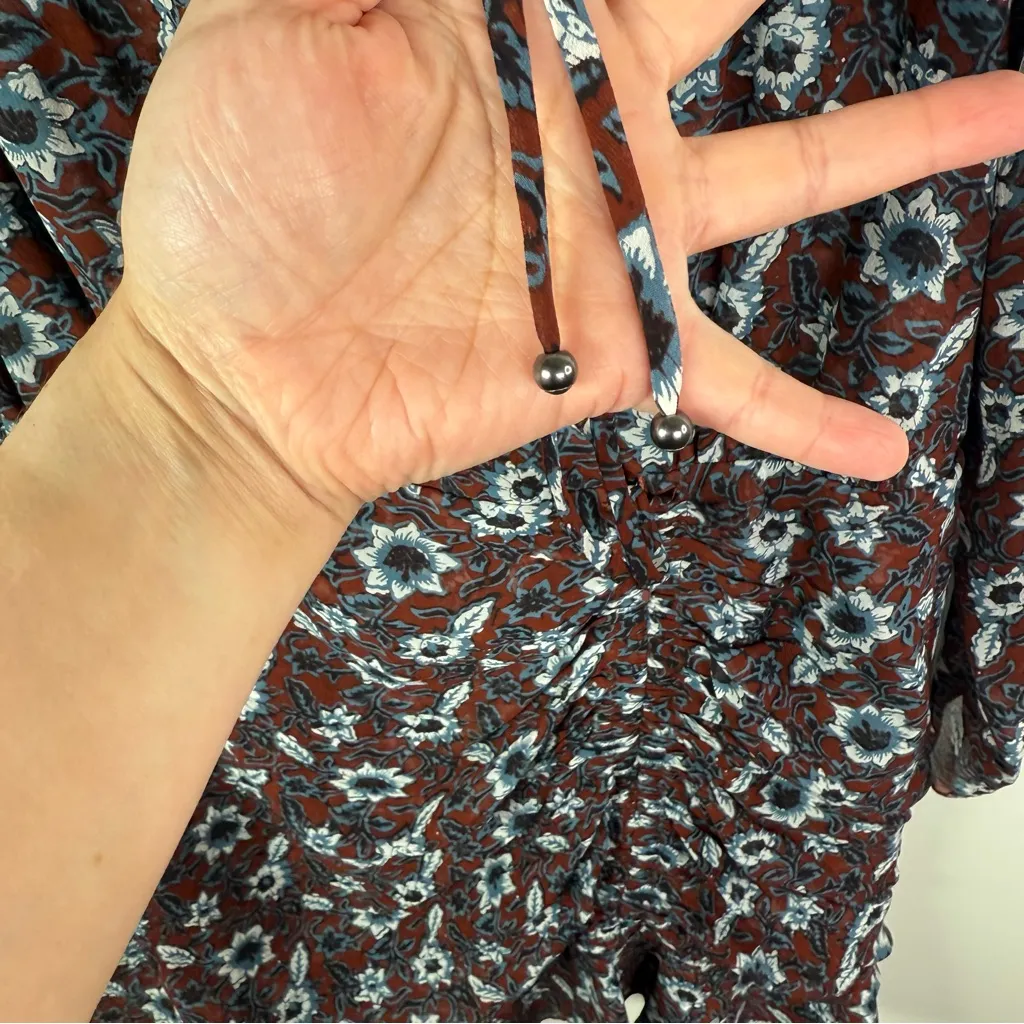 Veronica Beard Anjali Silk Floral Dress - Image 9