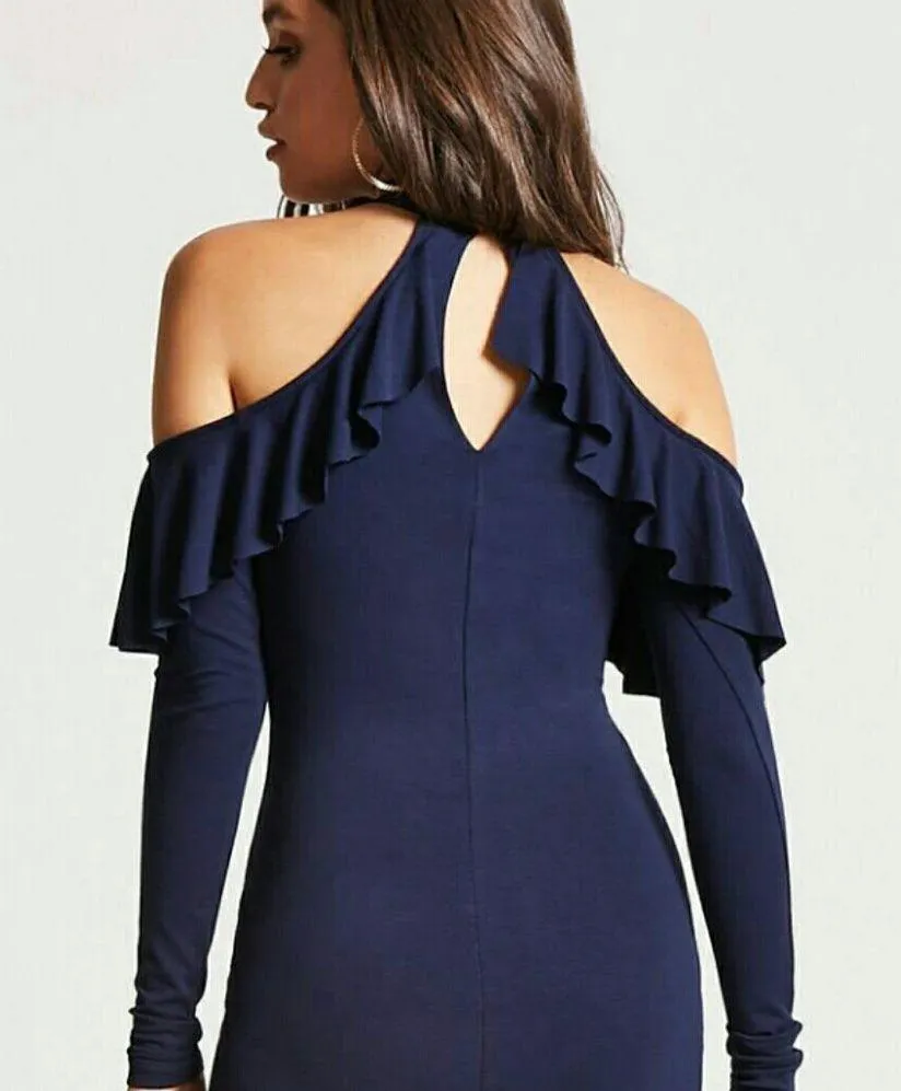 NWT Open Shoulder Ruffle Dress - Image 4