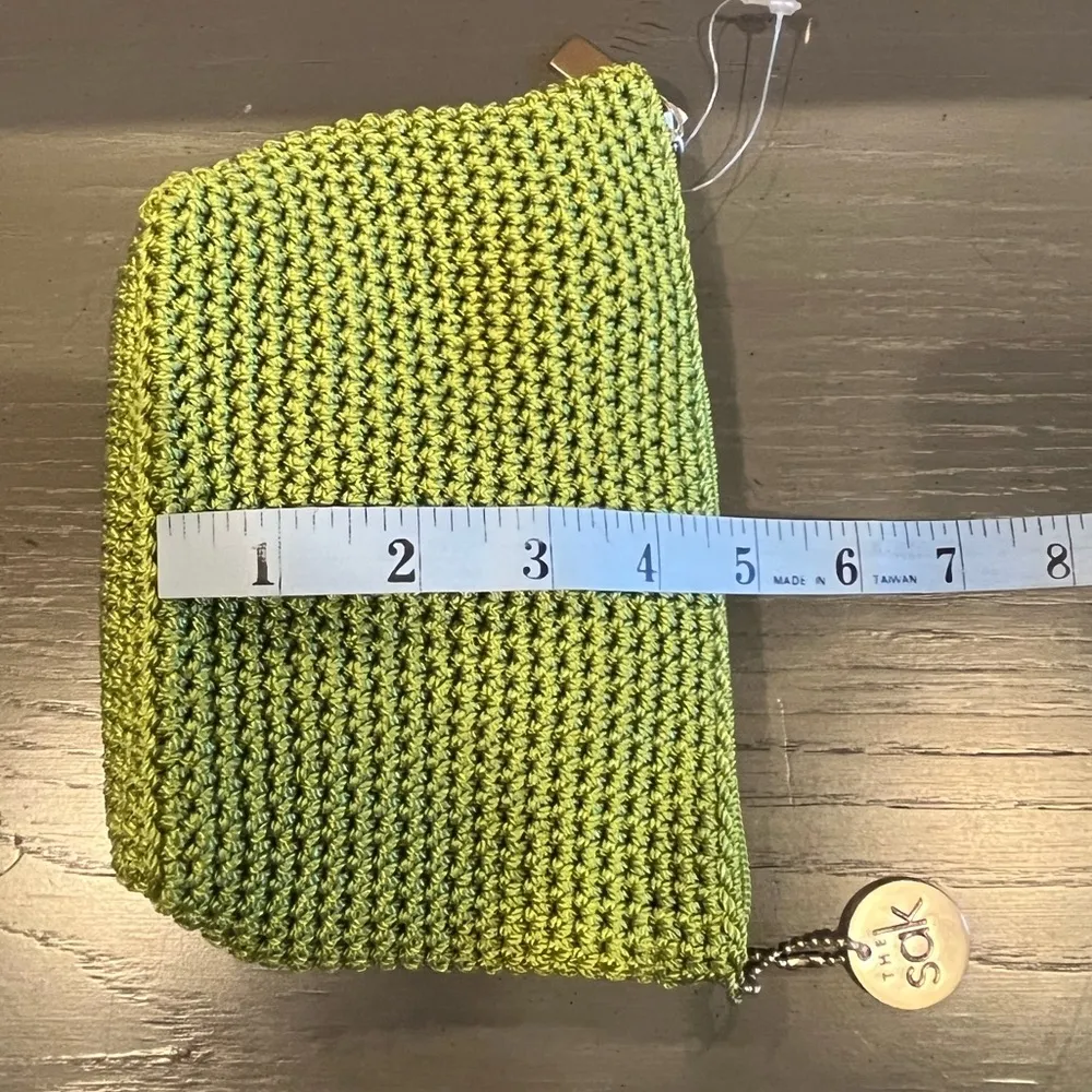 NWOT  Green Crochet Cosmetic Bag - Image 10
