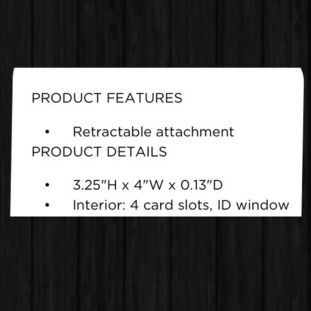 Y2K Retractable Wallet ID Card Holder Gift unisex black - Image 2