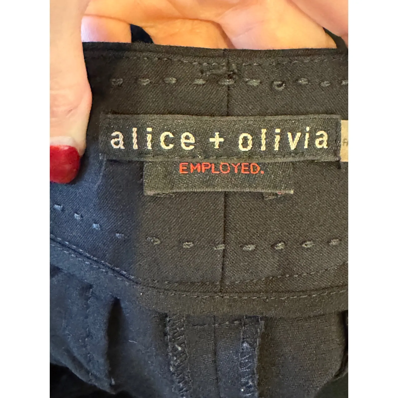 Alice + Olivia‎ Pants Women 2 Black Cropped Stacey Slim Trousers Preppy Career - Image 8