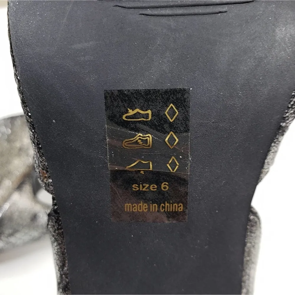 Michael Antonio  Womens Ankle Strap Metallic Heels Size 6 - Image 8