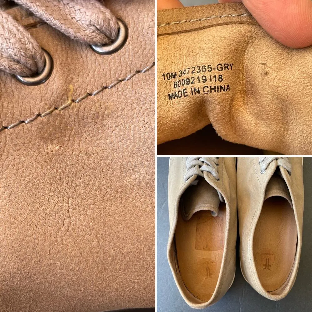 Frye  Mindy Taupe Tan Grey Leather Sneakers 10 - Image 10