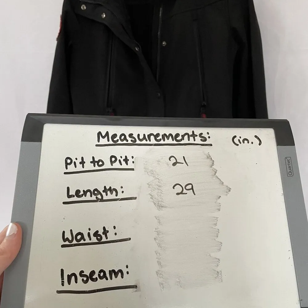 Canada Weathergear black mid thigh winter coat warm pockets women's size Medium - Image 11