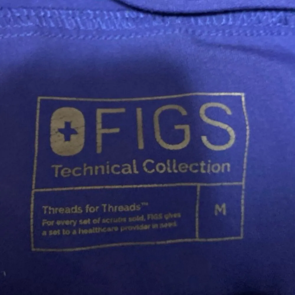 Figs Women's Blue Straight Doctor Nursing Medical Scrub Sweat Pants Size M - Image 5