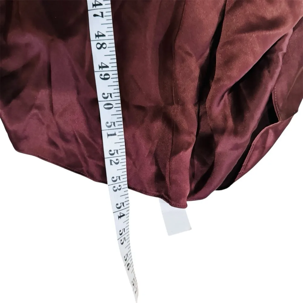 Reformation 100% silk Melina Brown Dress NEW - Image 10