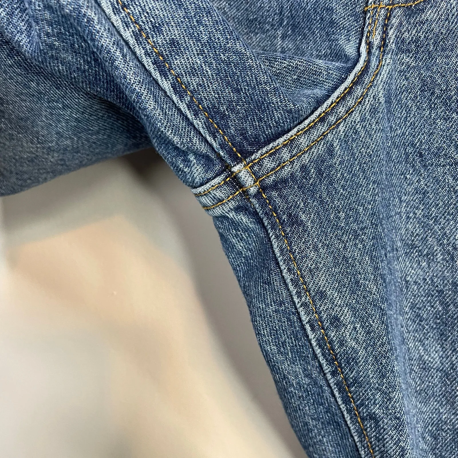 Mille Ashton High Rise Wide Leg Flare Bell Jeans Rigid Cotton denim Womens 33 Blue - Image 6