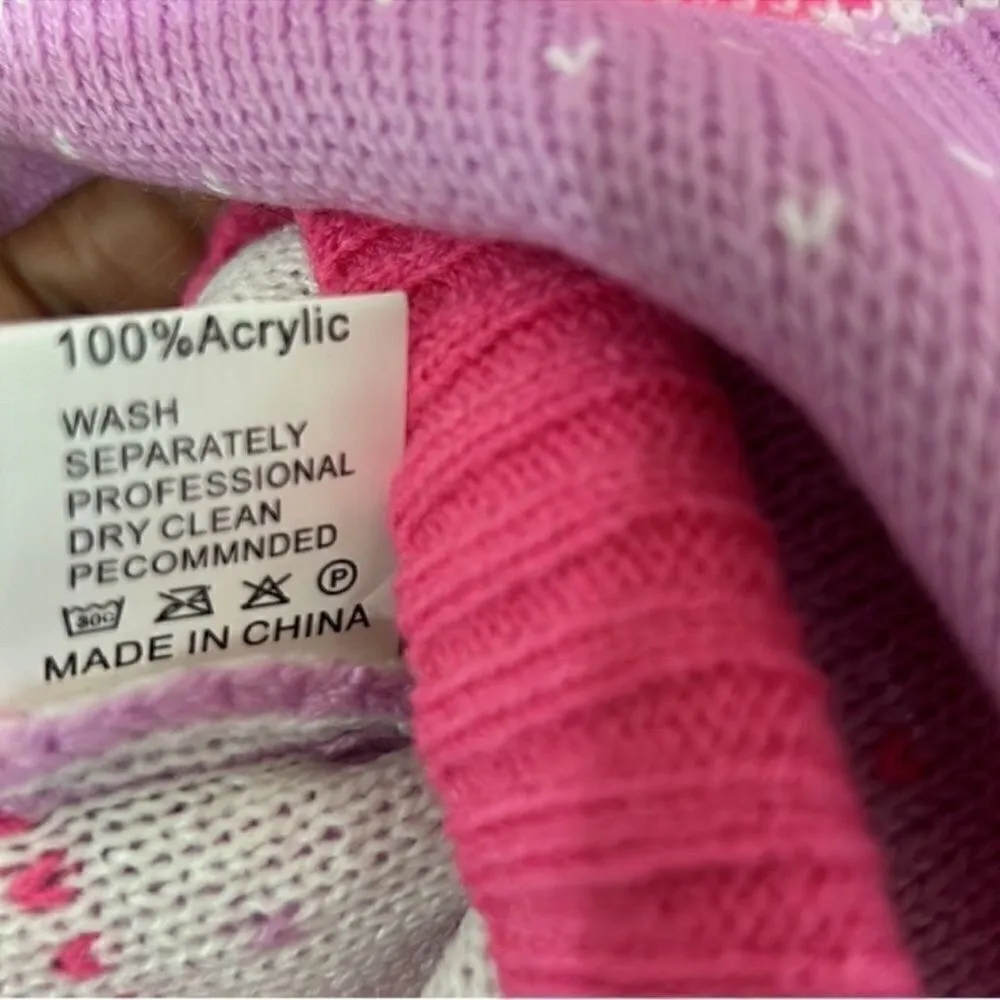 Hulu Multi colored Pink and White Sweater (Size XXL) Pink - Image 7