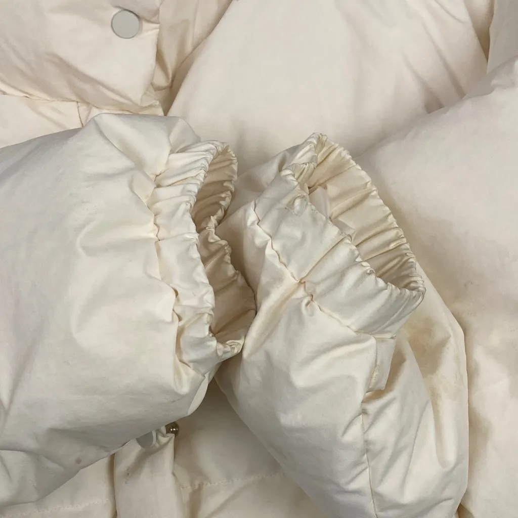 Nap Loungewear Cream Puffer Jacket S White - Image 2