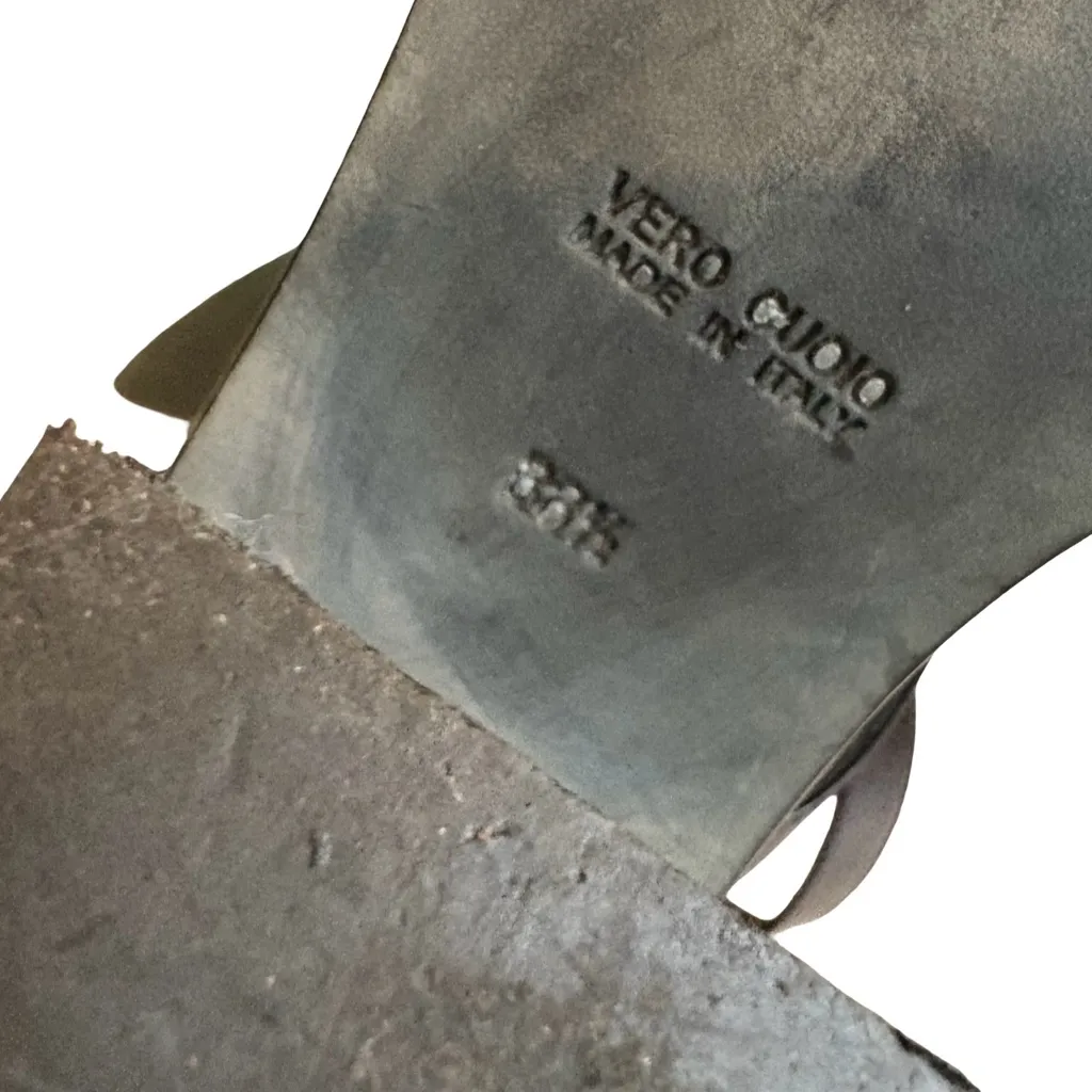 Y2K Ann Demeulemeester Black Crossed Ankle Strap Buckle Sandals, Sz 38.5 /US 8.5 - Image 15