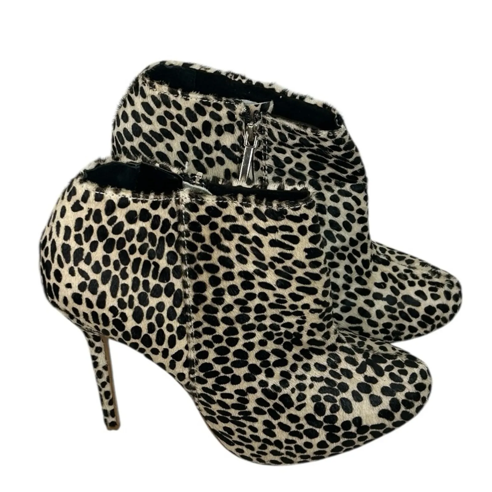Vintage Victoria’s Secret Leopard Calf Hair Stiletto Ankle Boots Size 9 - Image 12