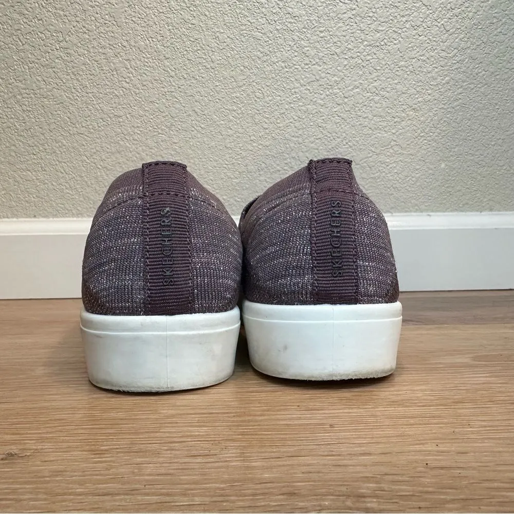 Skechers Women’s Poppy Cloud Dust Purple Glitters Shoes - Image 8