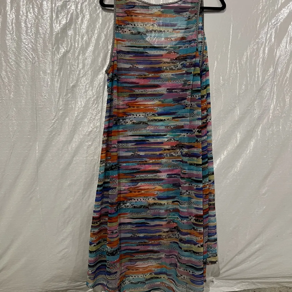 Profile by Gottex Multicolor Mesh Swimdress Size Medium Blue - Image 4