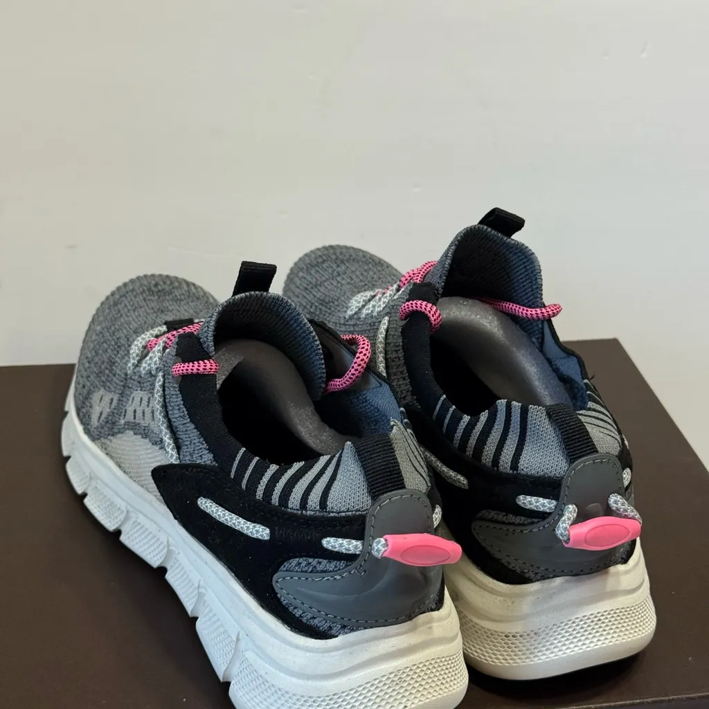 Skechers Bobs B Flex Marathon Running Shoes/Sneakers sz 8 Gray and Pink - Image 3
