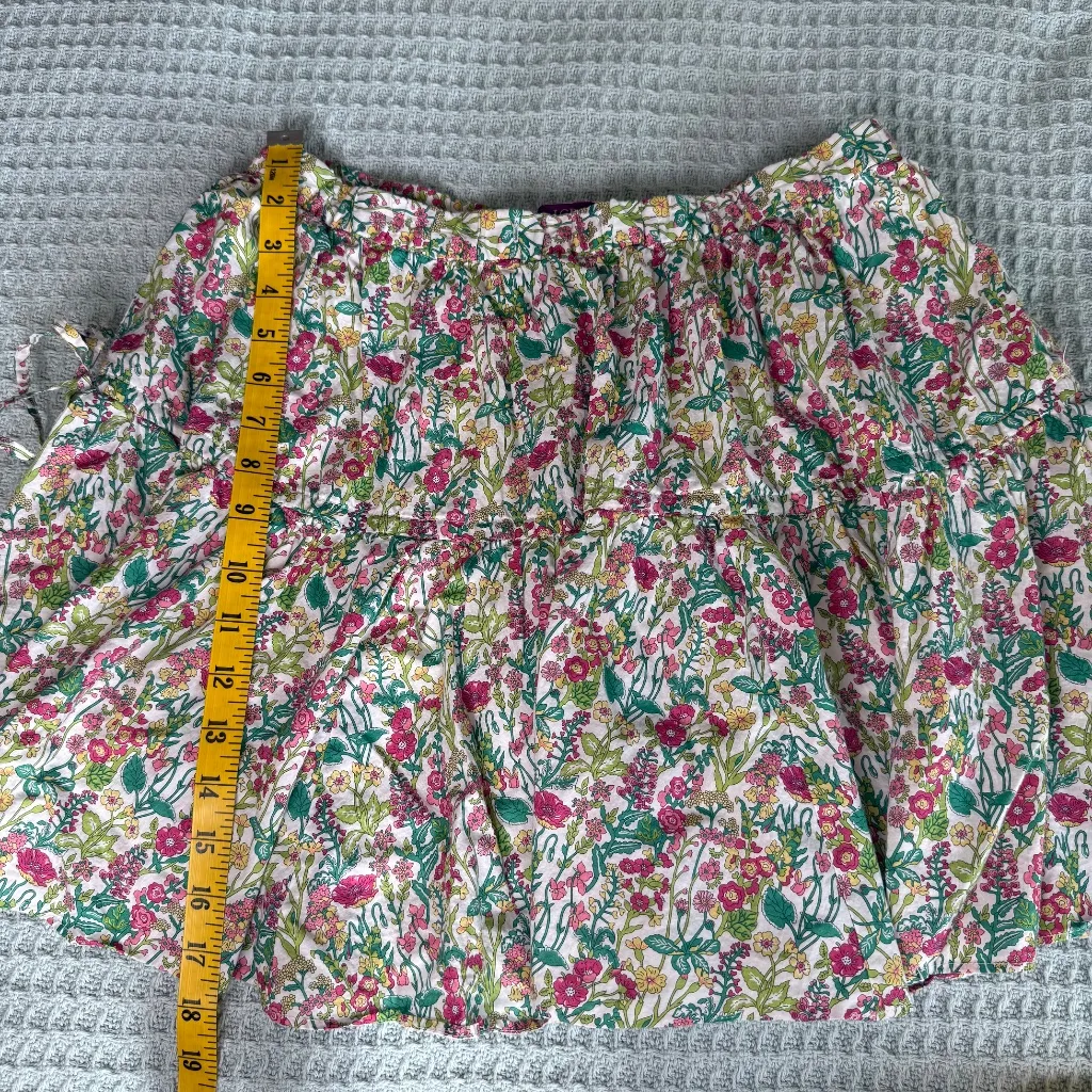 J.Crew Tiered Mini Skirt Liberty Fabric Womens Small Cottagecore Fairycore BQ777 - Image 9