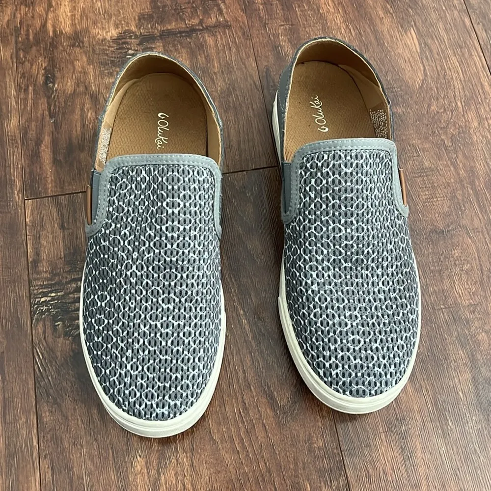 Olukai Pehuea Pa’i slip on shoes Gray Size 9 - Image 2