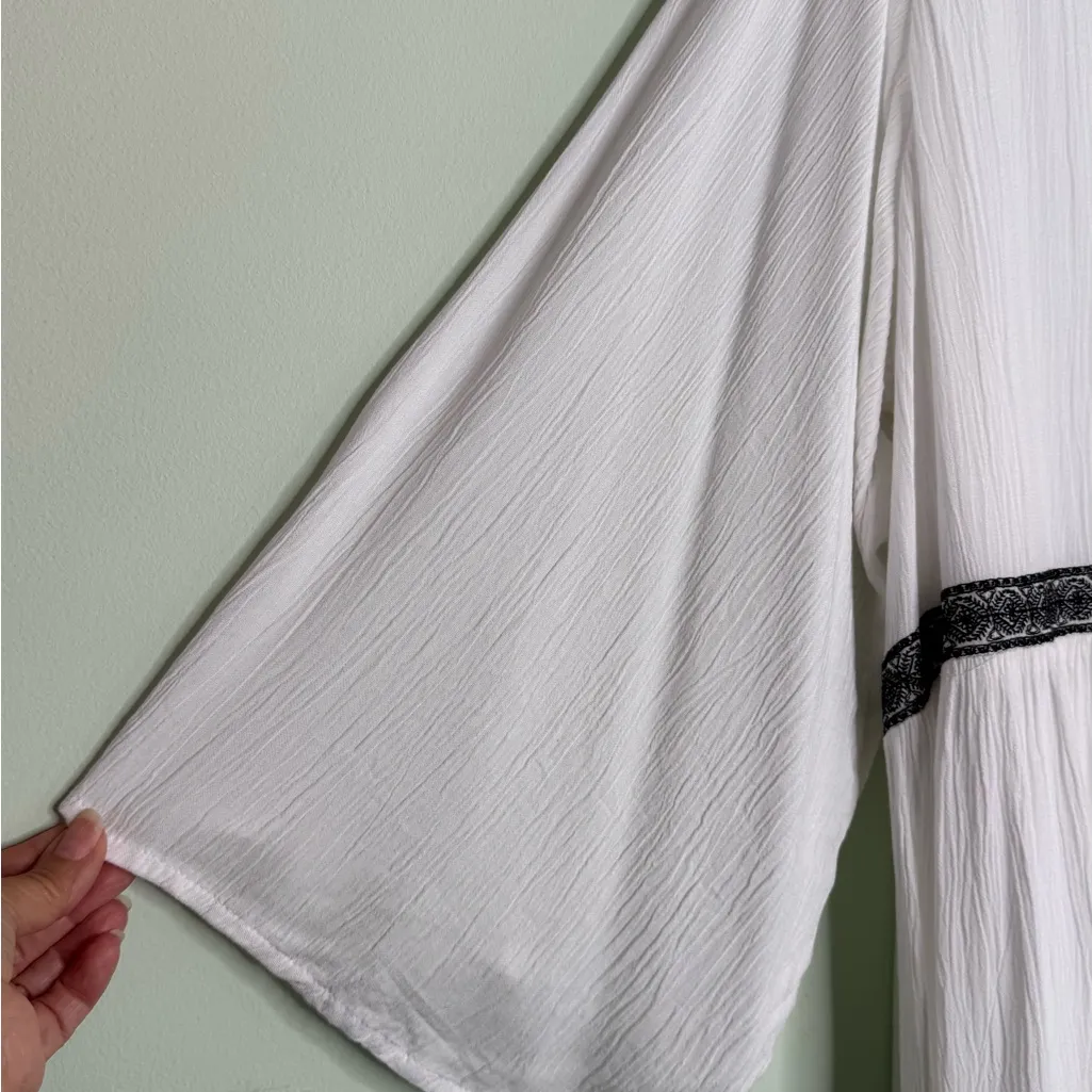 Old Navy Boho White With Embroidered Detail Bohemian Short Dress XXL NWT - Image 6