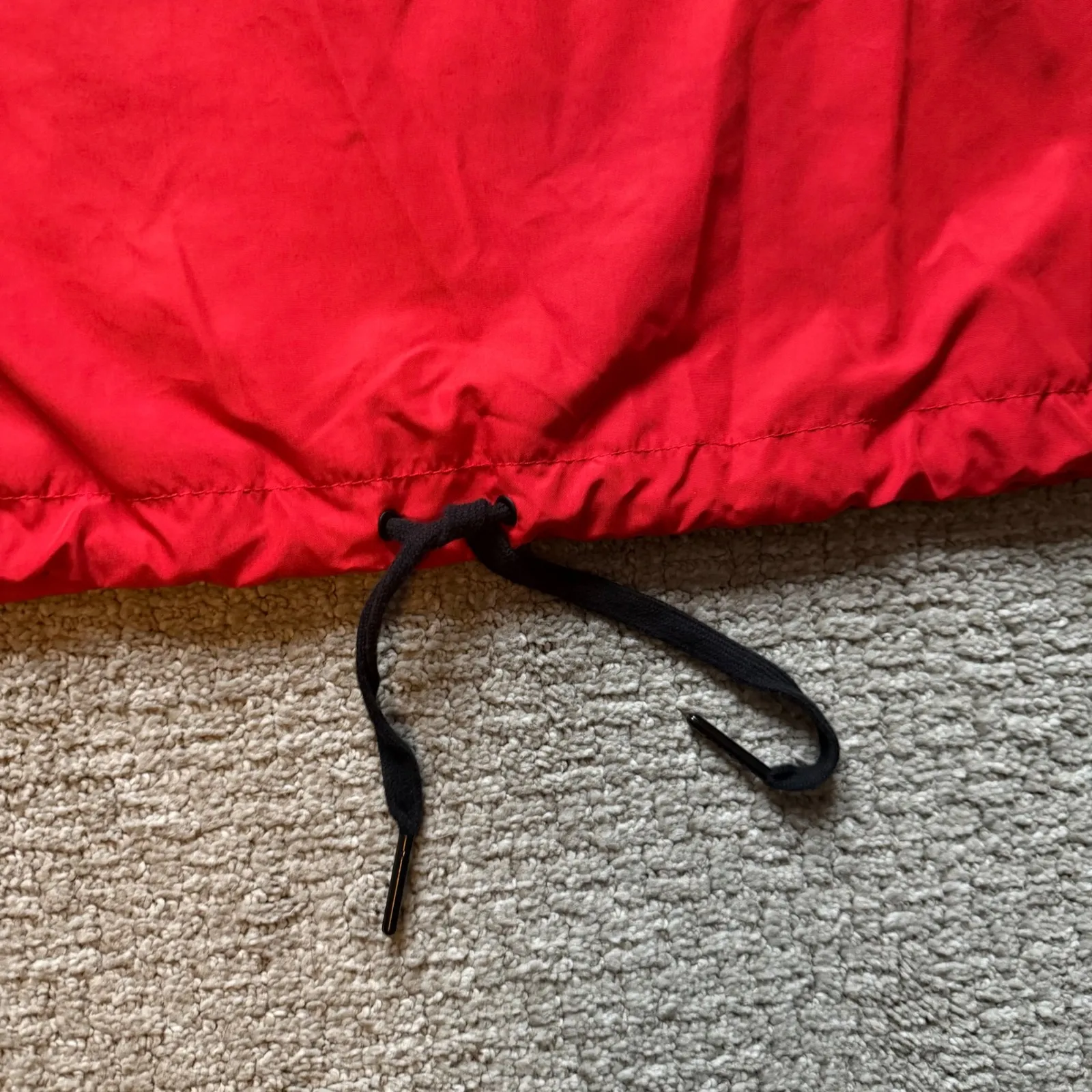 Cali 1850 Los Angeles Red White Black Stripe Anorak Hoodie Jacket XL - Image 3