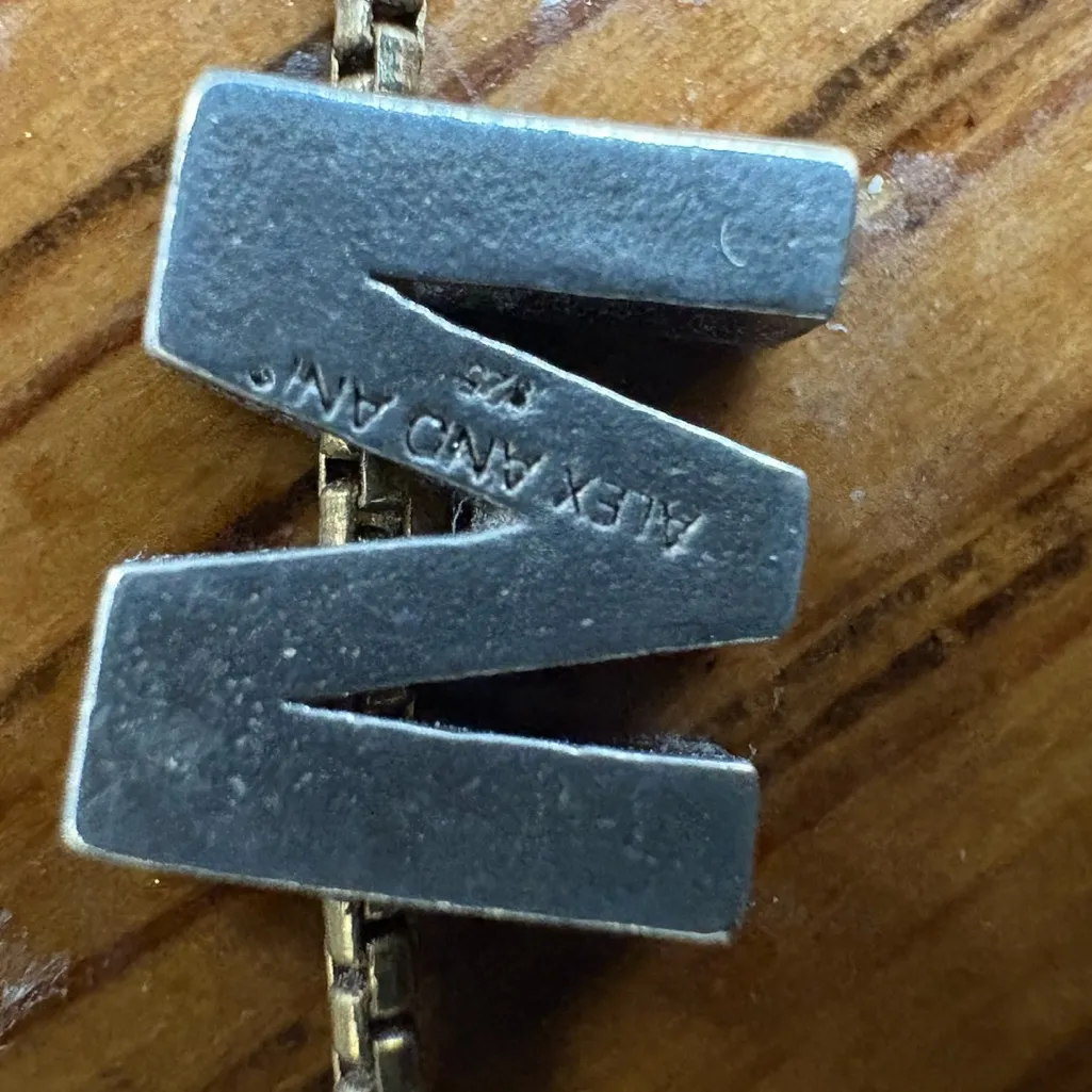 Alex and Ani Sterling Silver Army Bracelet & Stretch Beaded Army Bracelet EUC - Image 4