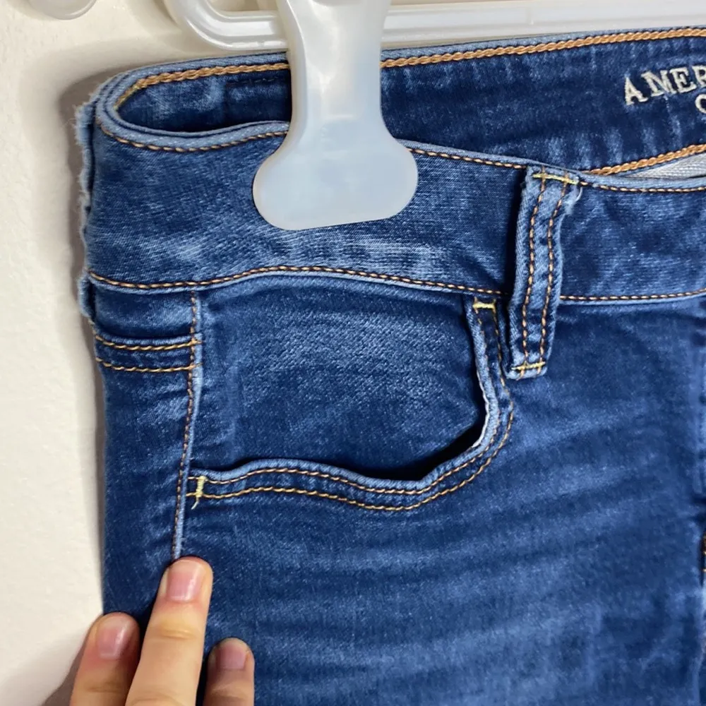 American Eagle jegging crop super stretch medium wash ankle jeans size 4l - Image 5