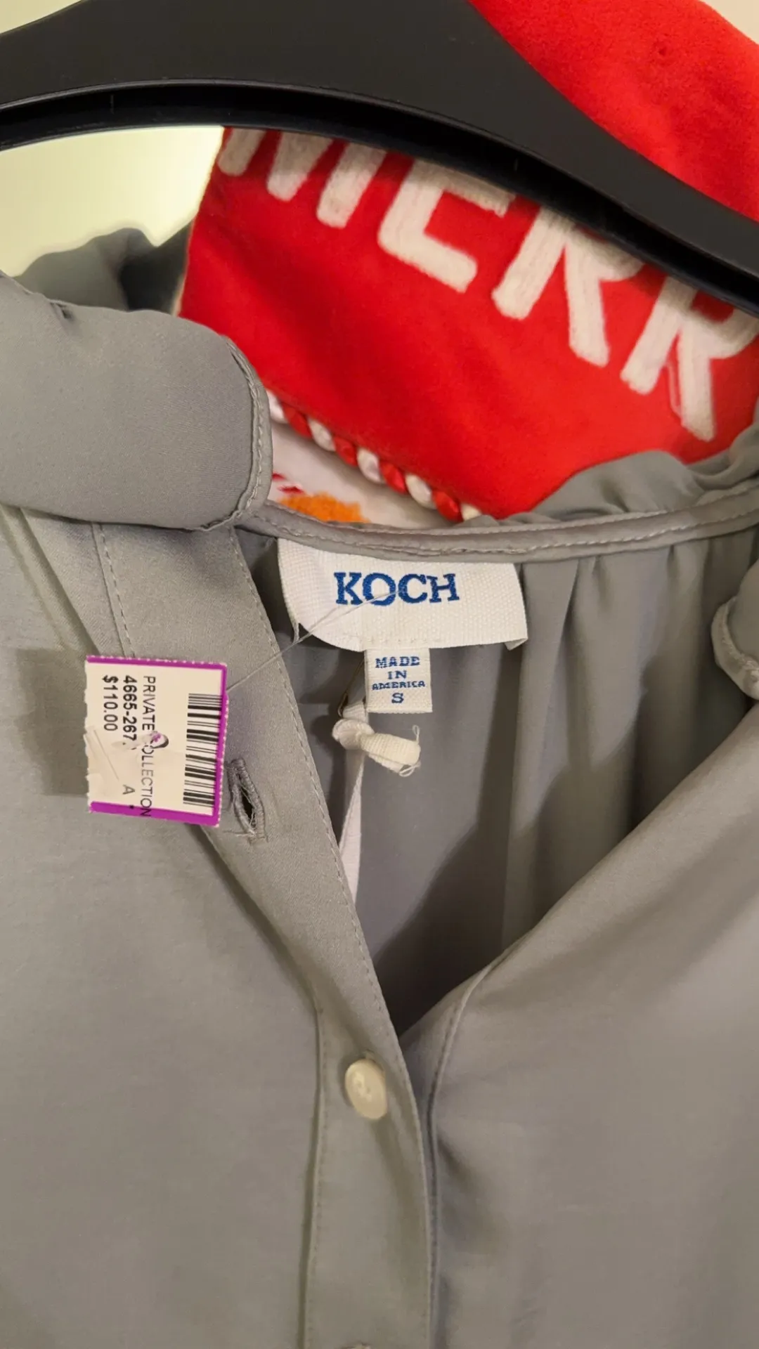 NWT  Grey Blouse - Image 4