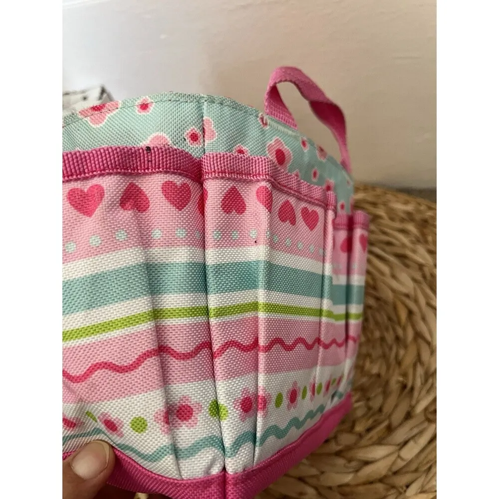 Melissa & Doug Pretty Petals Floral Gardening Tote Pink Blue Expandable Tote Bag - Image 5