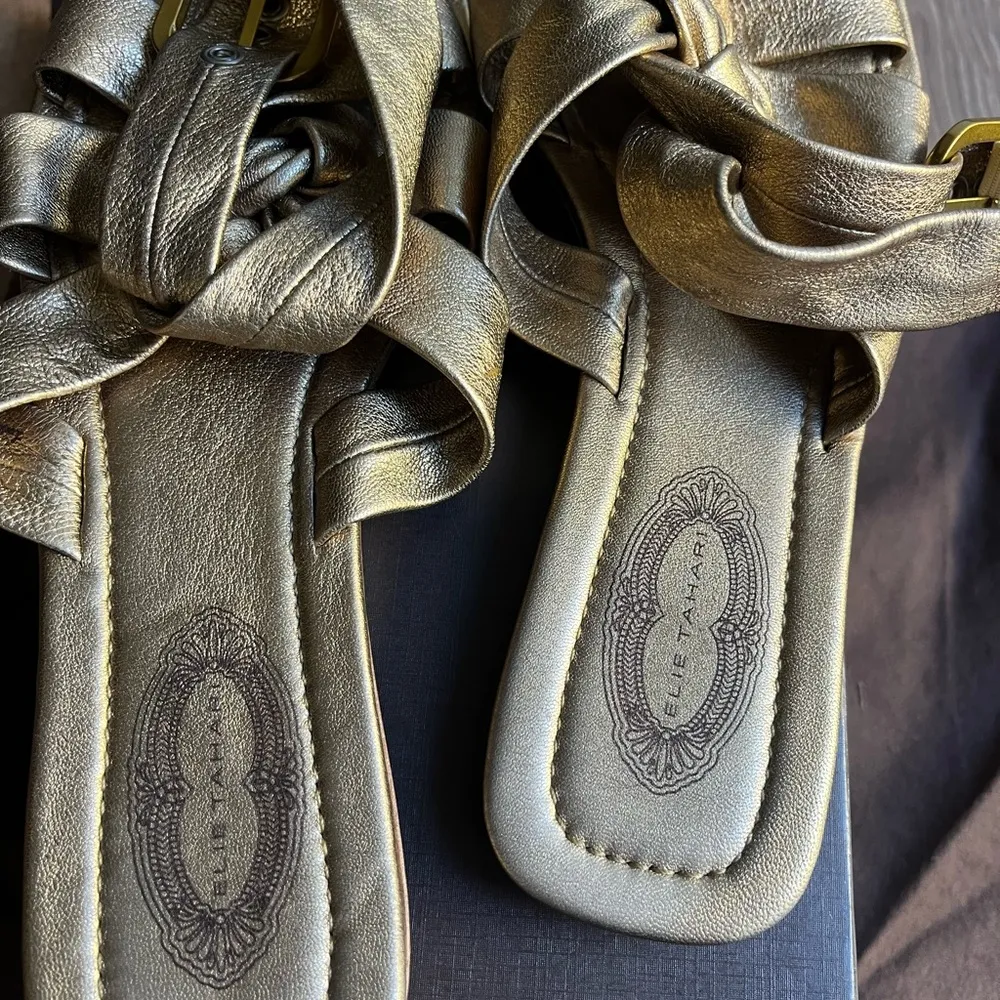 Elie Tahari Gold Women's Sandals - Image 4