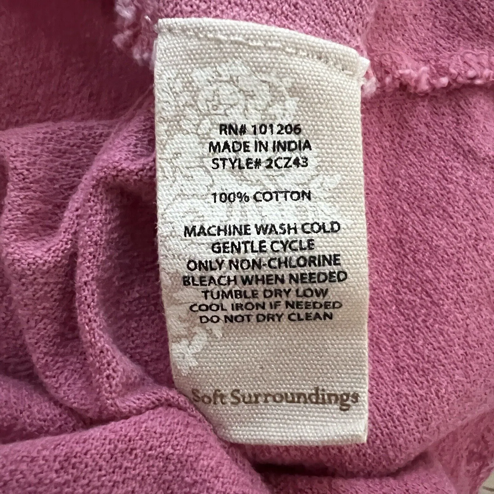 Soft Surroundings Shirt Womens Largre‎ Pink Floral Embroidered Tunic Bohemian - Image 9