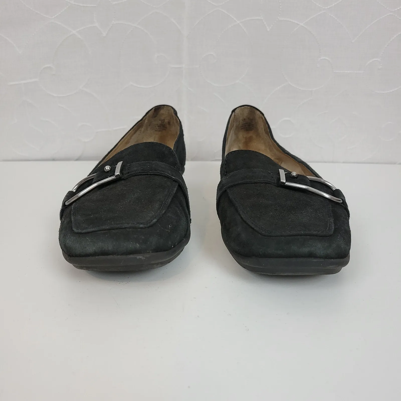 SOUL Naturalizer Lindsay‎ Womens Shoes Size 9 Black Suede Leather Slip On Flats - Image 11