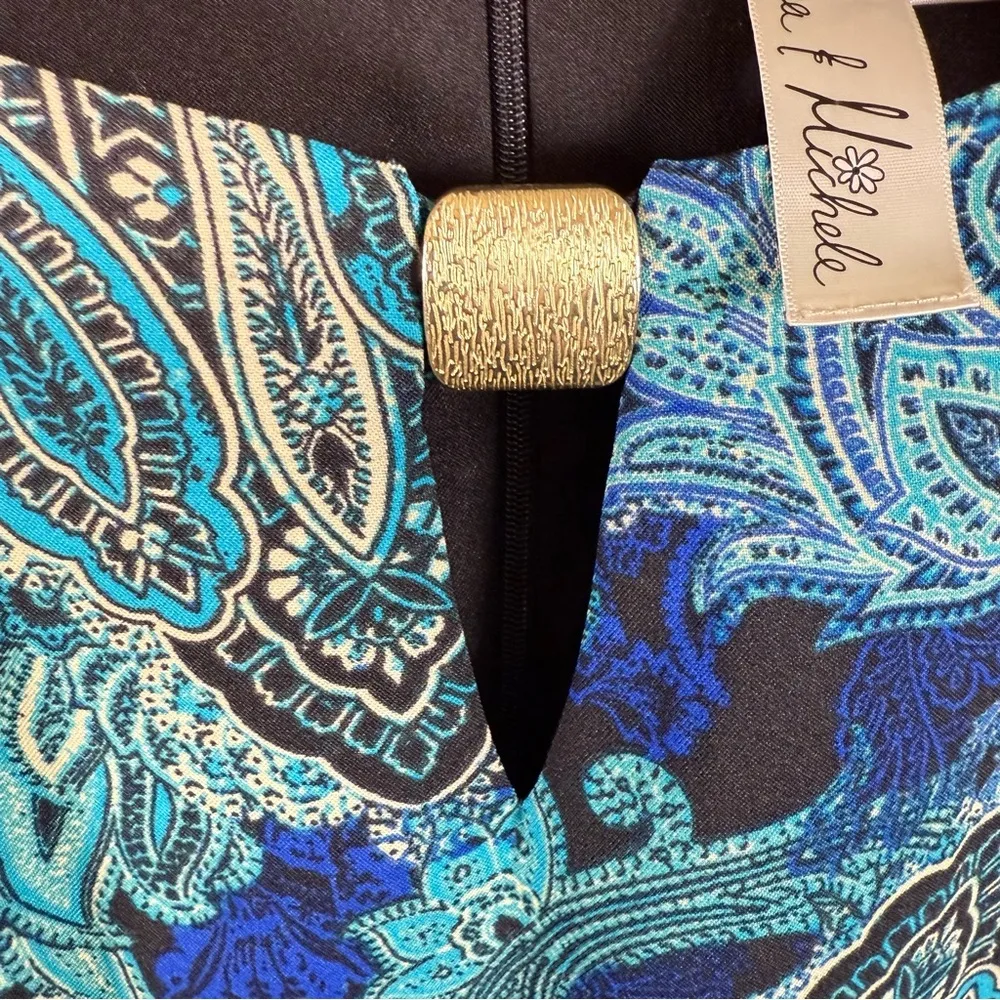 Sheath Dress Size 16 Career Work Office Geometric Retro Minimalist Business Chic - Image 4