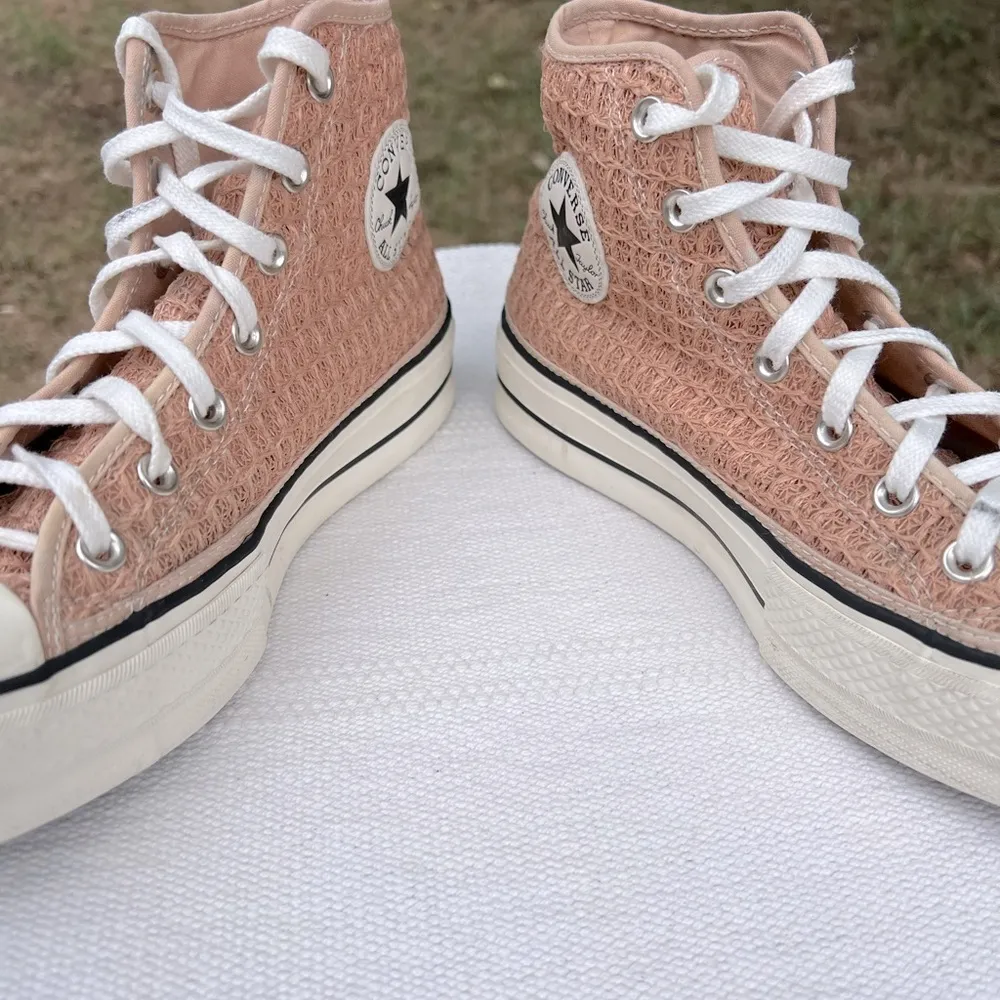 Converse Women All Star Lift Hi Sneakers Vachetta Beige Size 9 - Image 4