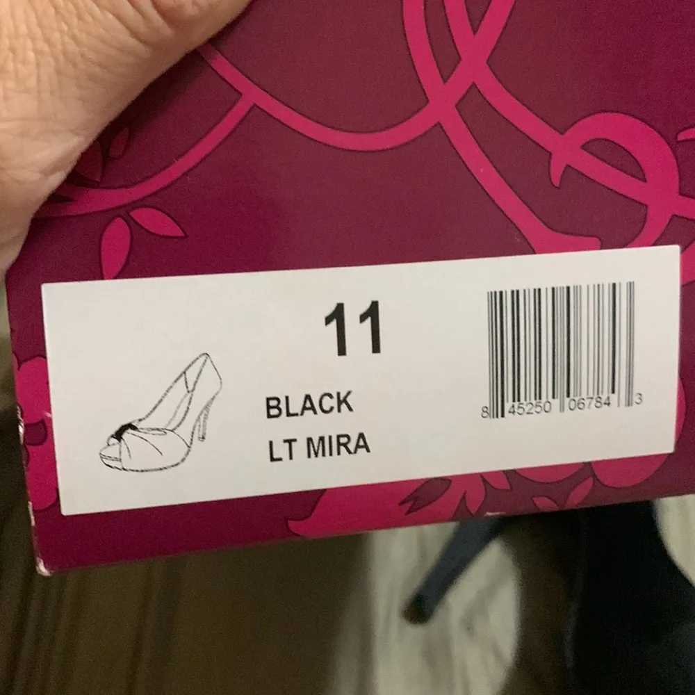 LULU TOWNSEND Black LT Mira Size 11 Peep Toe Heels - Image 13