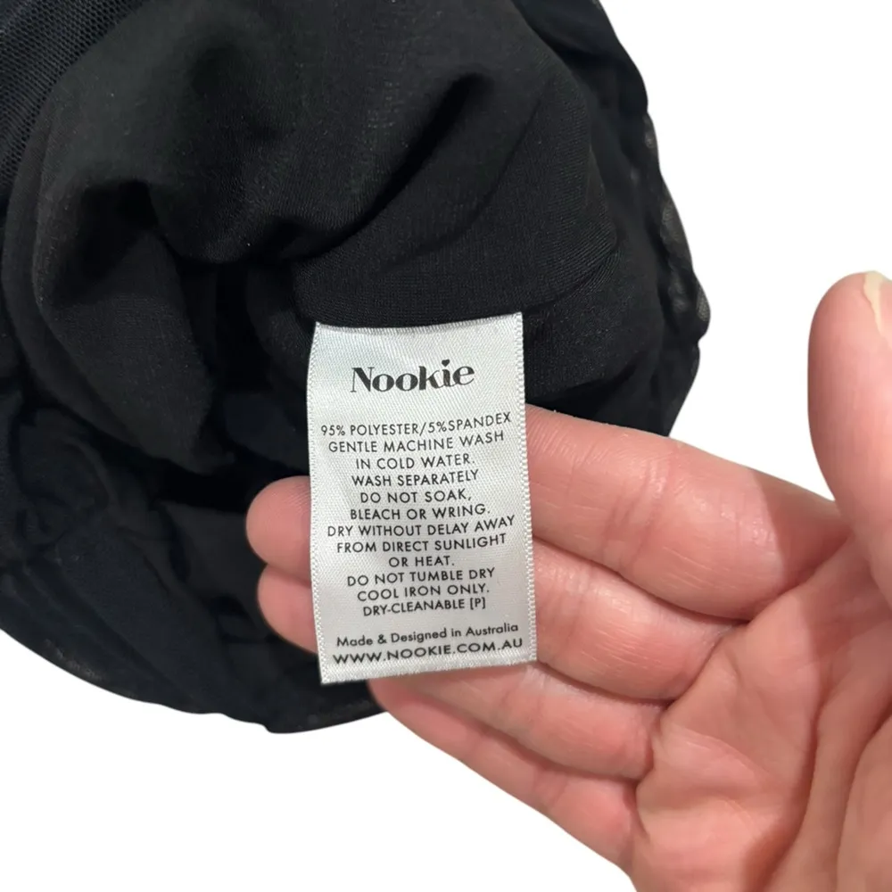 New! Revolve Nookie BLACK Romee Ruched Off the Shoulder Midi dress small - Image 7