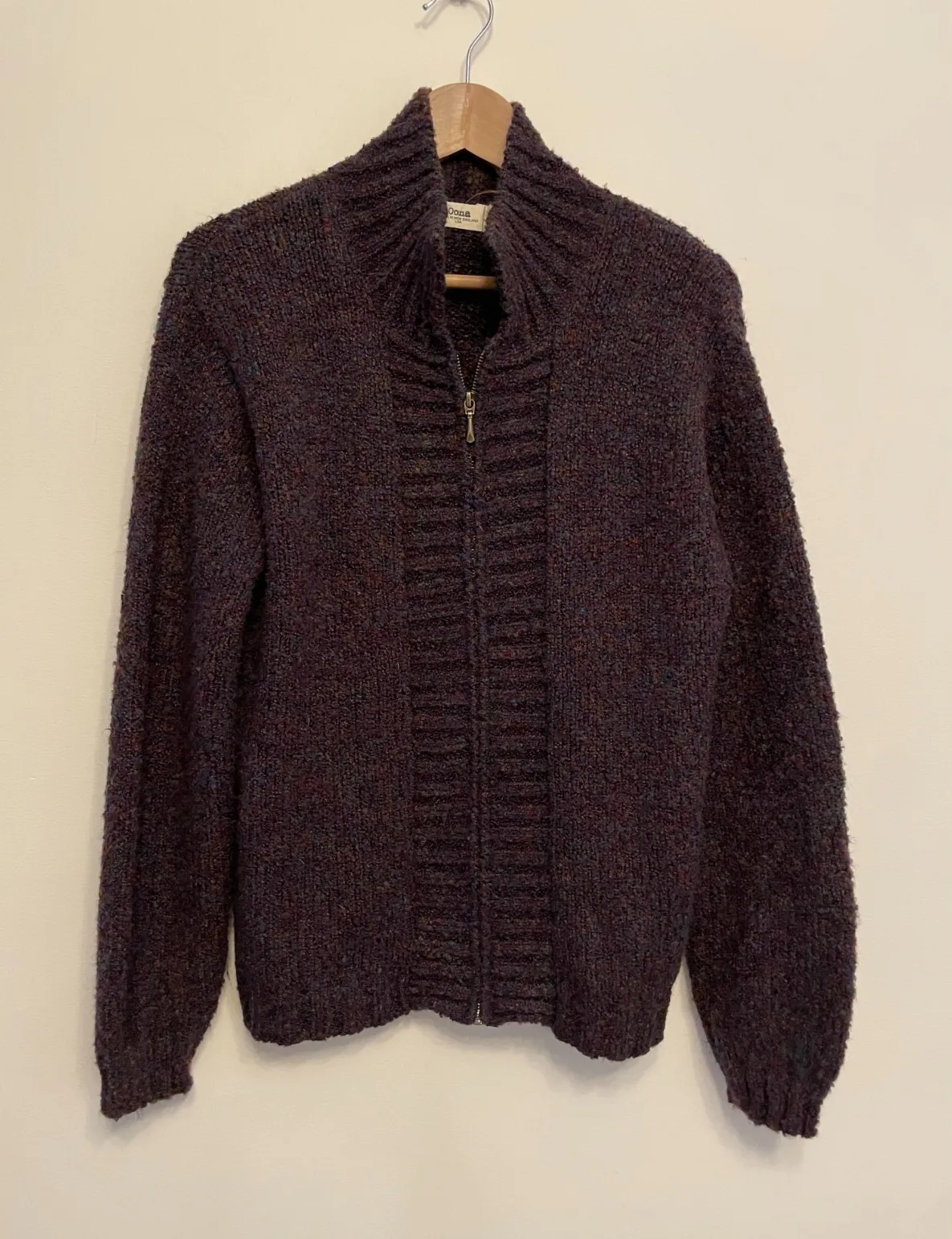 Oona Cardigan Sweater Women Medium Full Zip Multicolor Chunky New England USA - Image 1