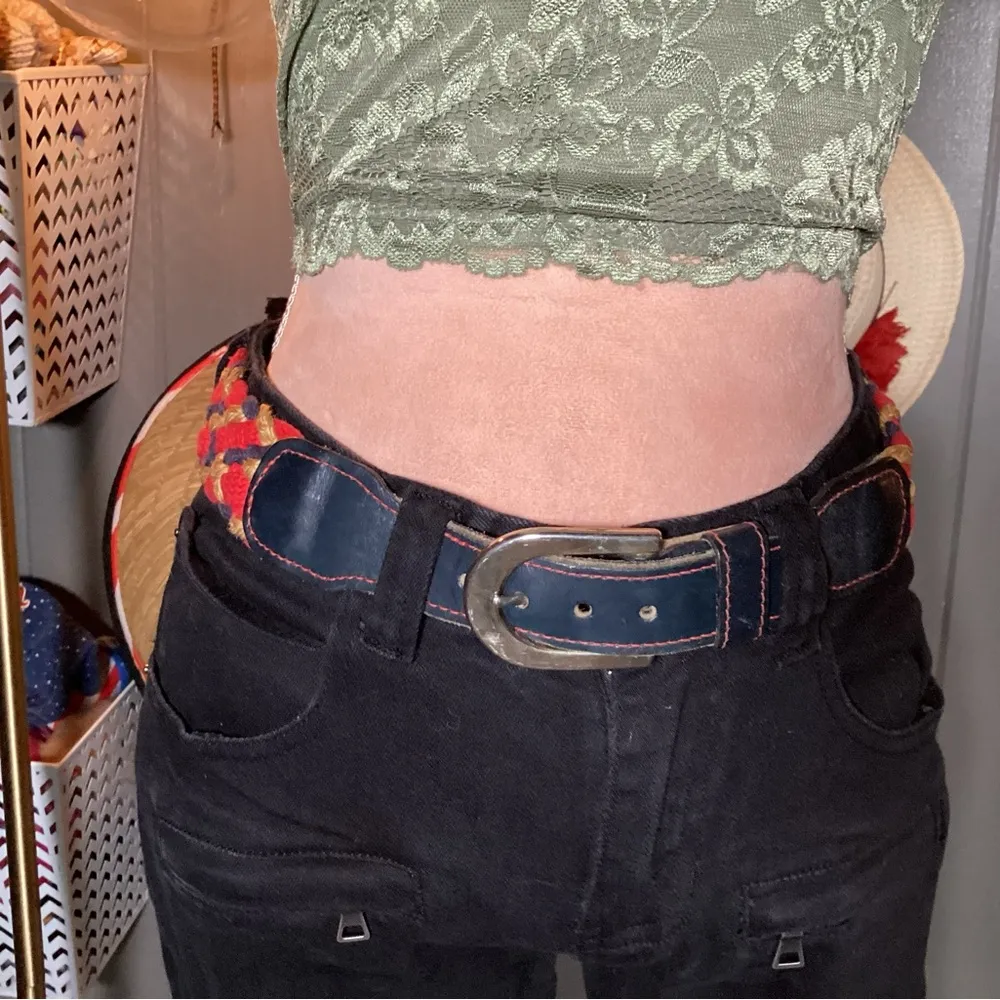 Vintage Braided Belt Small (red, brown, & tan) Red - Image 12