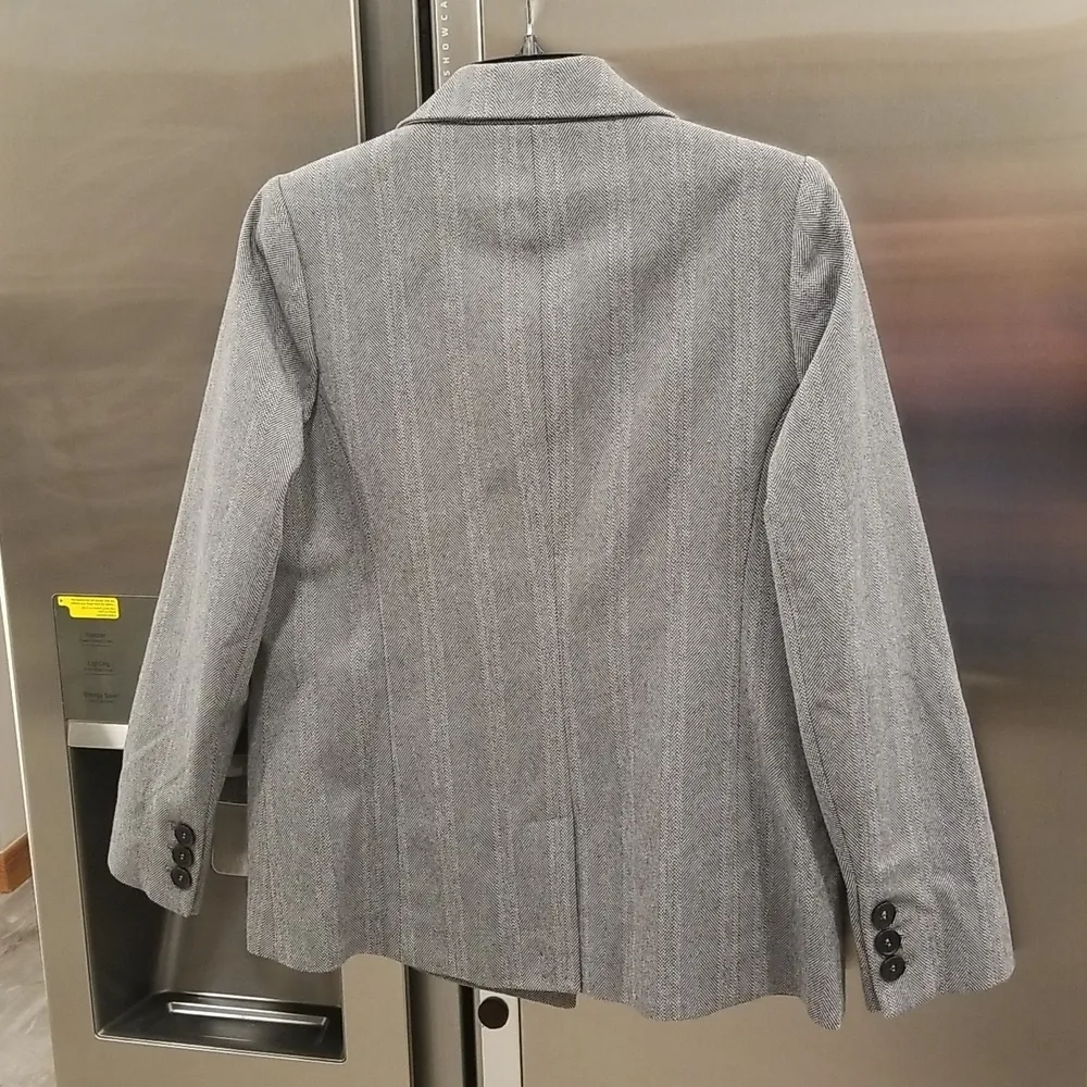 💕ANINE BING💕 Becky Blazer Herringbone Grey Small NWT Business Double Breasted - Image 13