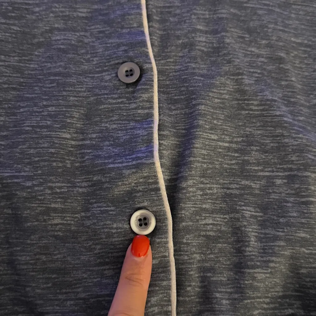 Rae Dunn Dream Women’s Gray 2 Piece Pjs Pajama Set Short Sleeve Size M - Image 5