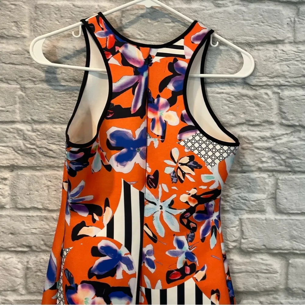 CLOVER CANYON Size Small Prism Orchid Abstract Digital Print Neoprene Mini Dress - Image 5